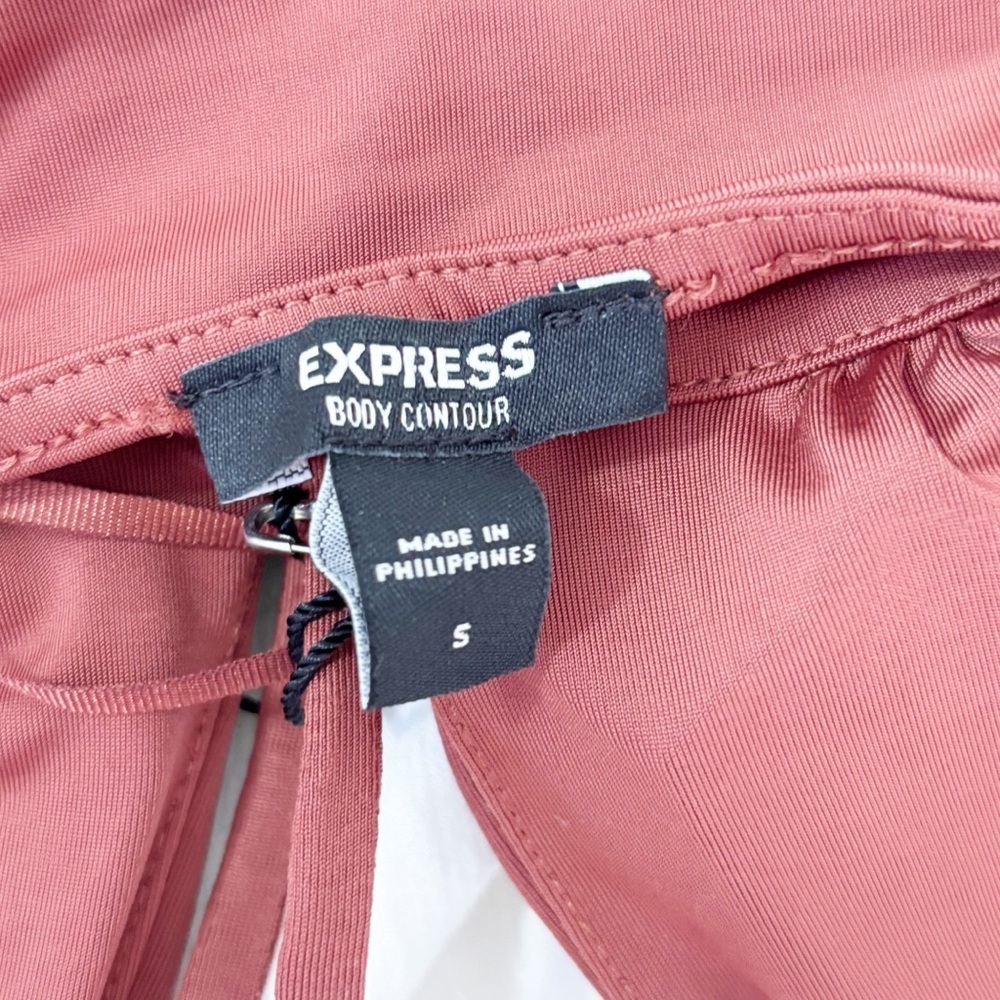 New EXPRESS Women’s Red Contour Body Suit Thong Ruched Padded Bust Size Small - Picture 8 of 9